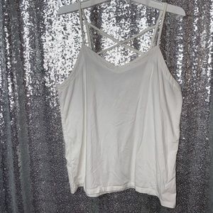 Women’s White Strappy Tank